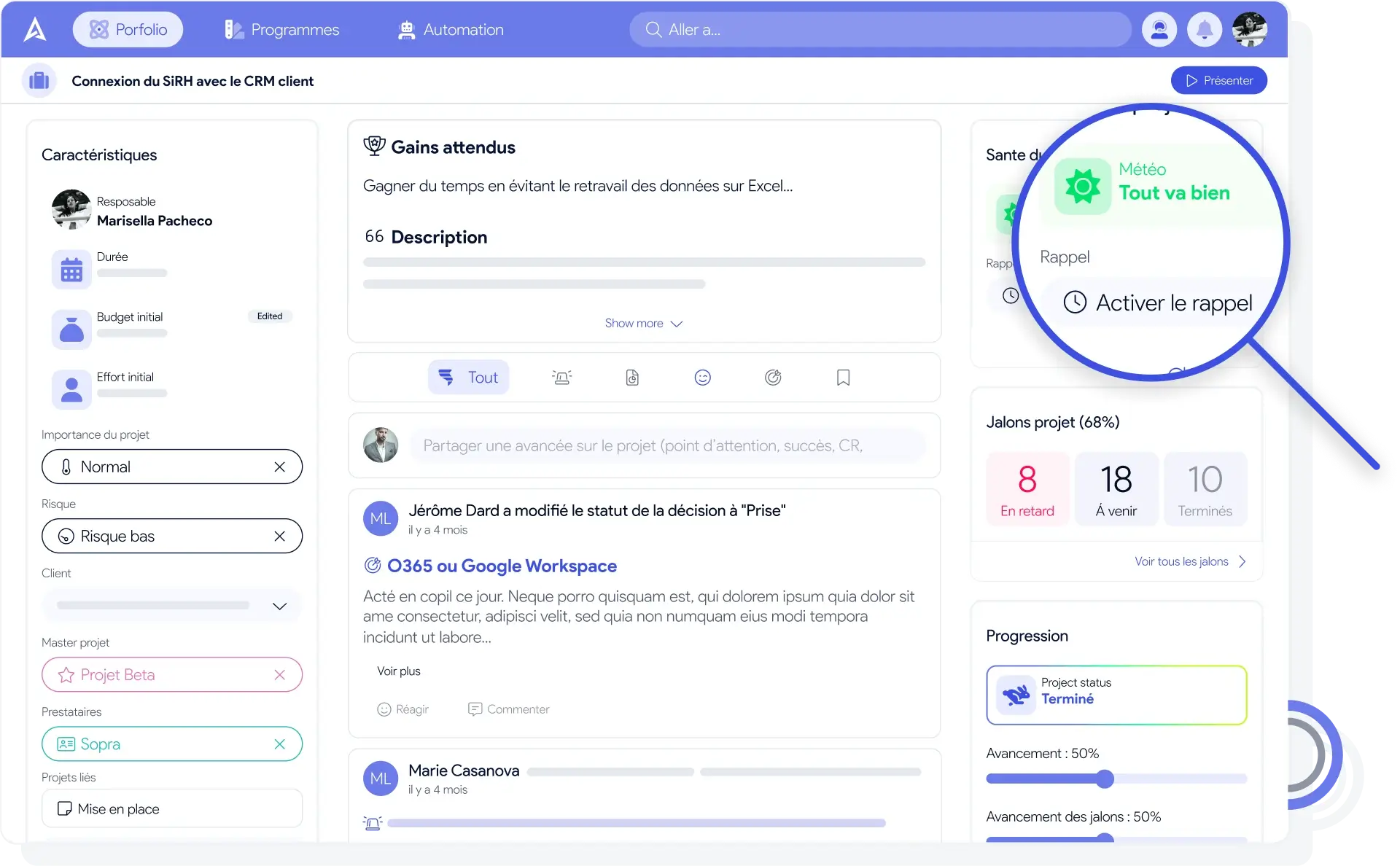 Project page zoom weather