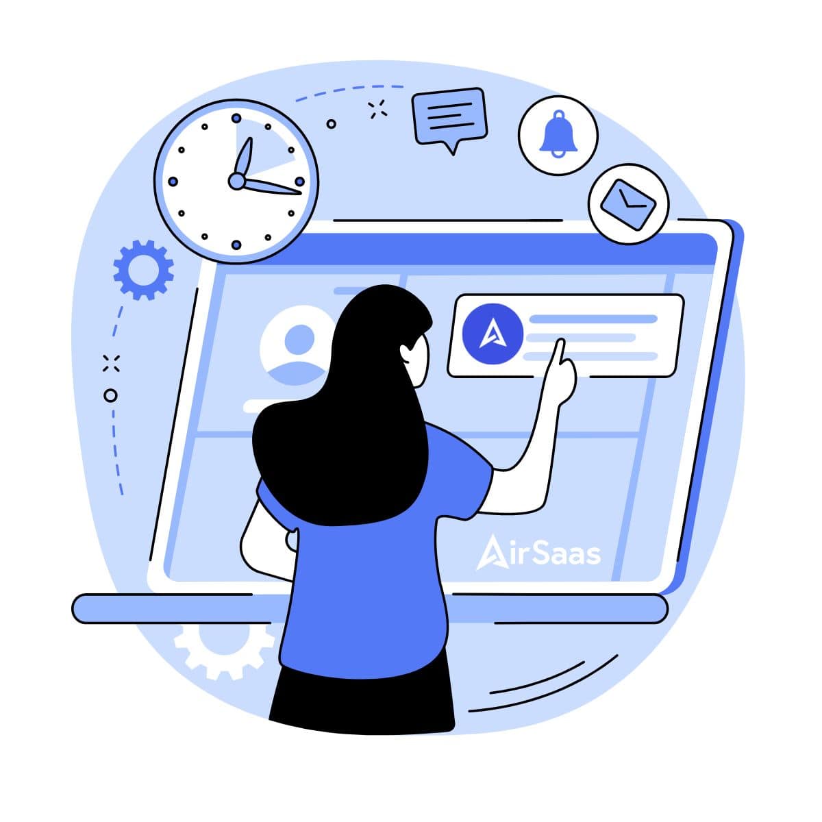 Project management dashboard with AirSaas
