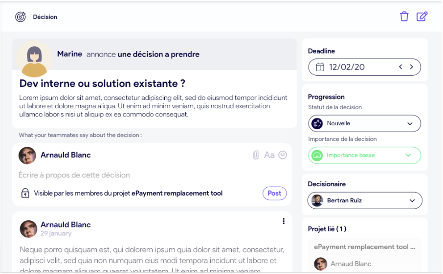 Fonction décision